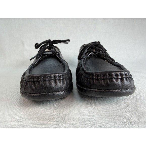 SAS SIESTA LACE UP WOMEN LOAFERS SIZE 11 BLACK LEATHER - Picture 3 of 13